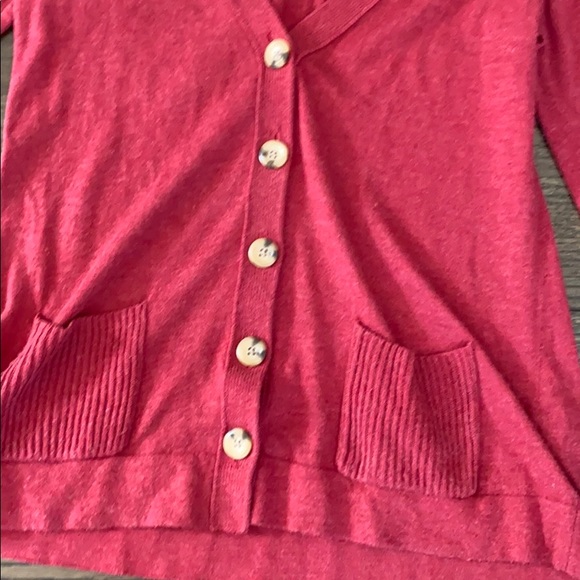 J. Jill Red Button Down Cardigan Sweater M Medium - Picture 2 of 8